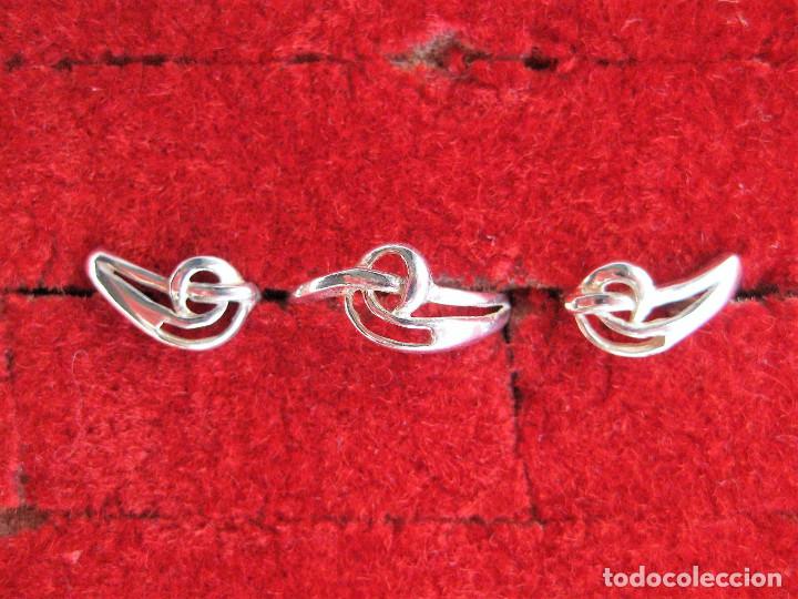 Joyeria: CONJUNTO PENDIENTES Y ANILLO DE PLATA DE LEY - Foto 1