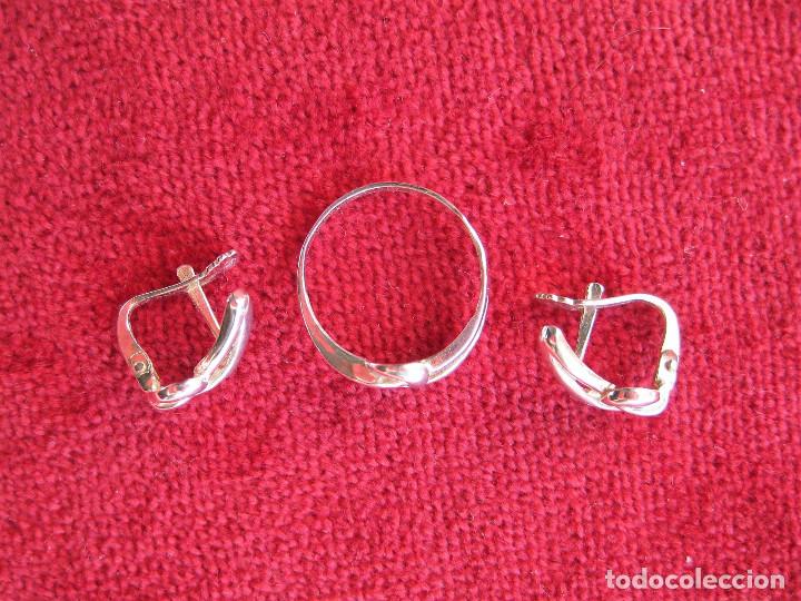 Joyeria: CONJUNTO PENDIENTES Y ANILLO DE PLATA DE LEY - Foto 4