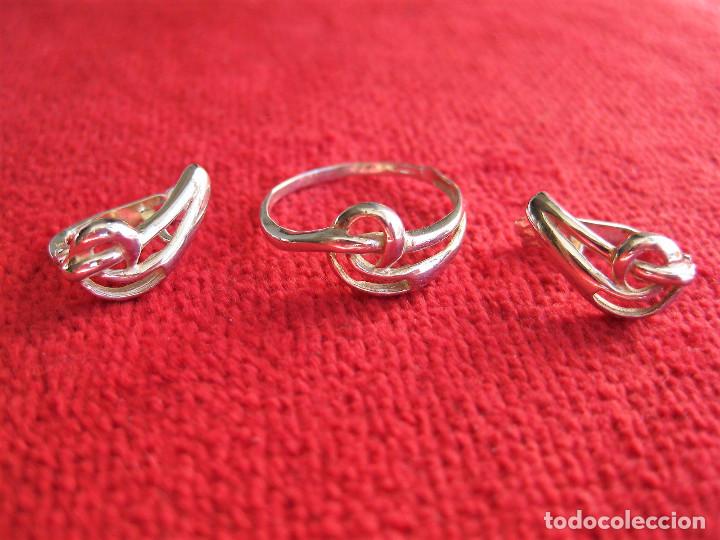 Joyeria: CONJUNTO PENDIENTES Y ANILLO DE PLATA DE LEY - Foto 5
