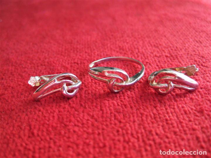 Joyeria: CONJUNTO PENDIENTES Y ANILLO DE PLATA DE LEY - Foto 6