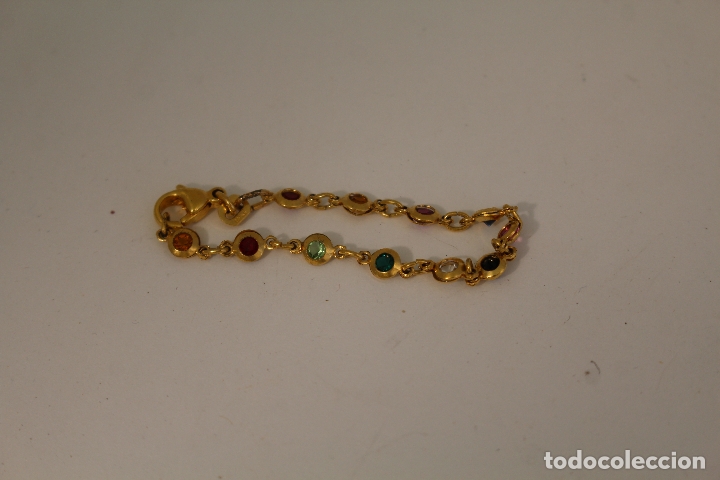 Joyeria: pulsera para ni&ntilde;a chapada en oro 20 mls. multicolor - Foto 3