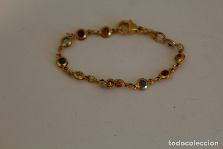 Joyeria: pulsera para ni&ntilde;a chapada en oro 20 mls. multicolor - Foto 5