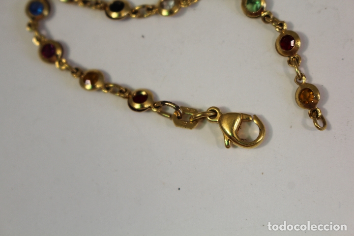 Joyeria: pulsera para ni&ntilde;a chapada en oro 20 mls. multicolor - Foto 8
