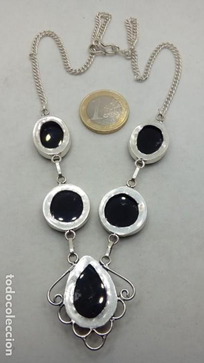 Joyeria: GARGANTILLA PLATA CON PIEDRAS ONIX - Foto 3