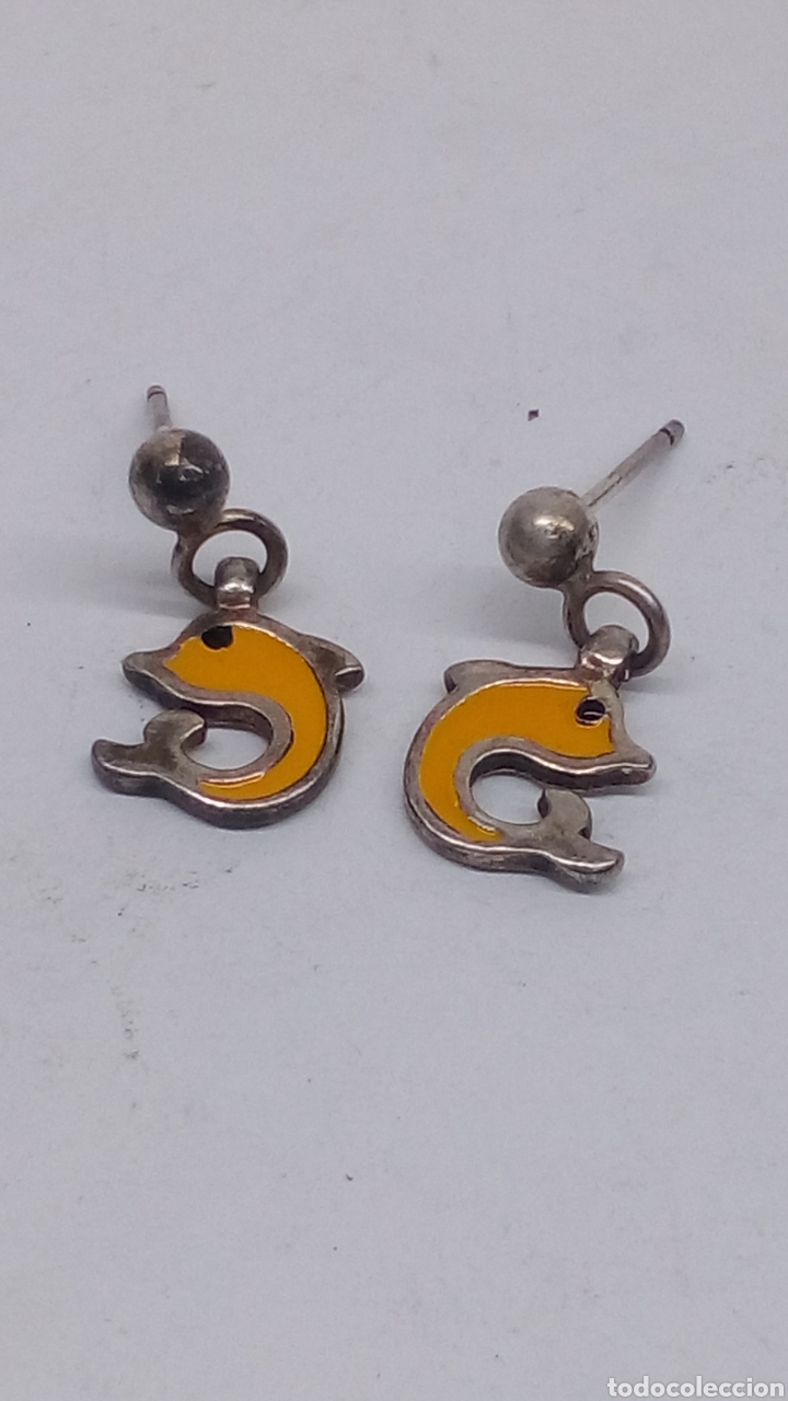 Joyeria: Pendiente de plata con esmalte /P121 - Foto 1