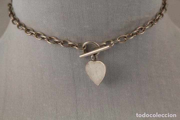 Joyeria: gargantilla con corazon en plata de ley 925 - Foto 1