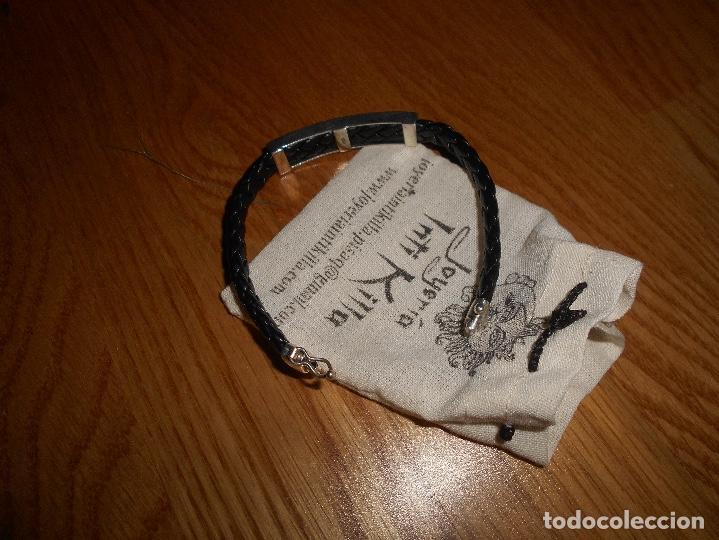 Joyeria: Pulsera esclava de piel y plata CON BOLSA MARCA - Foto 2
