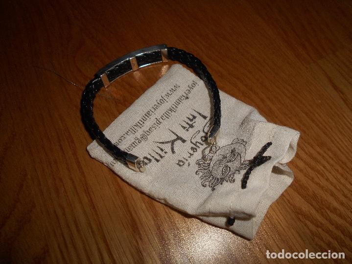 Joyeria: Pulsera esclava de piel y plata CON BOLSA MARCA - Foto 3
