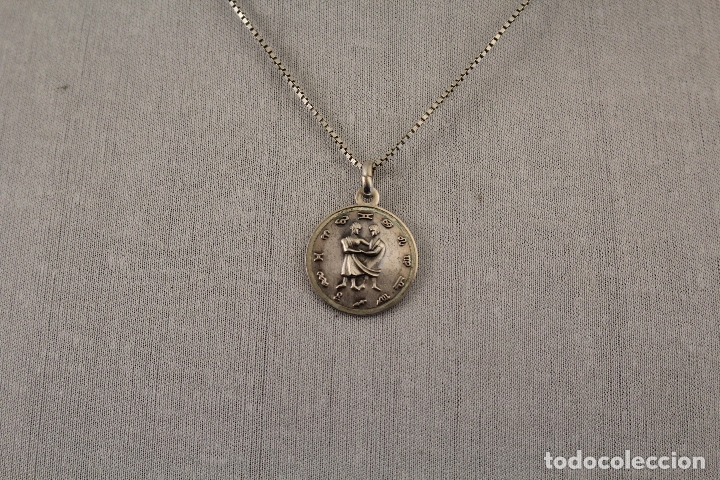 Joyeria: cadena y medalla geminis en plata de ley - Foto 1