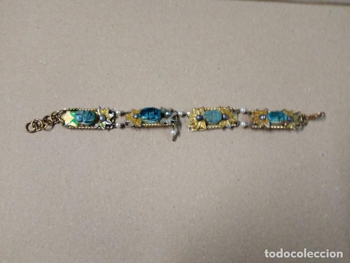 Joyeria: Pulsera de escarabajos dorada - Foto 1
