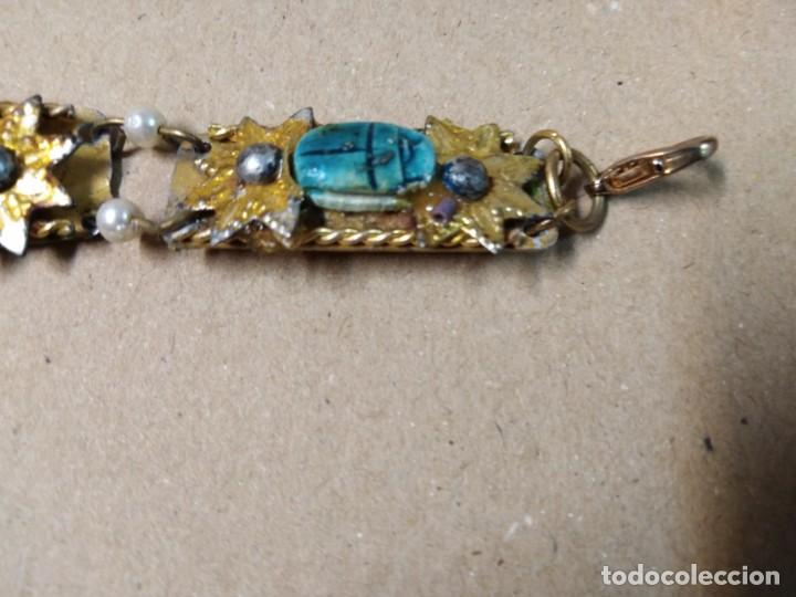 Joyeria: Pulsera de escarabajos dorada - Foto 2