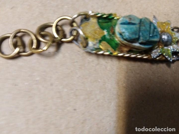 Joyeria: Pulsera de escarabajos dorada - Foto 3