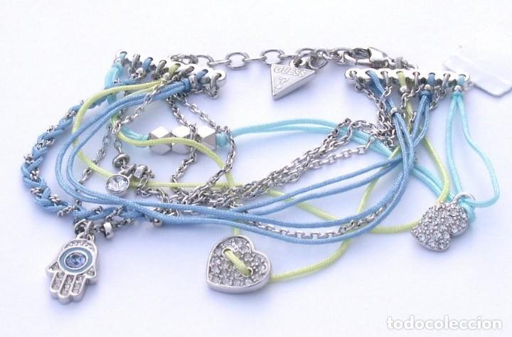 Joyeria: GUESS PULSERA UBB11353 SILVER PLATED BLUE STRING ME ALONG - Foto 1