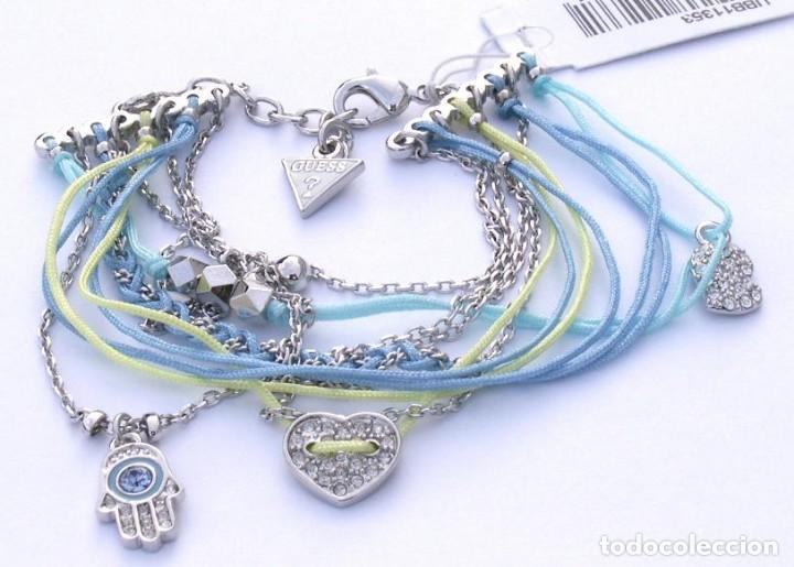 Joyeria: GUESS PULSERA UBB11353 SILVER PLATED BLUE STRING ME ALONG - Foto 2