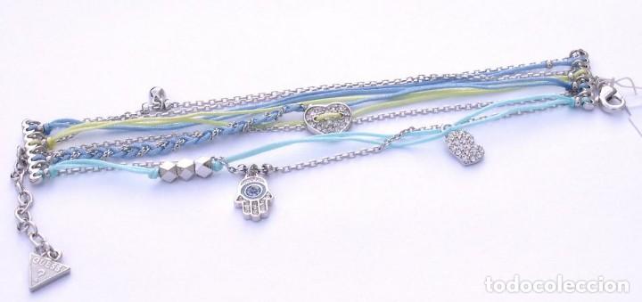Joyeria: GUESS PULSERA UBB11353 SILVER PLATED BLUE STRING ME ALONG - Foto 4