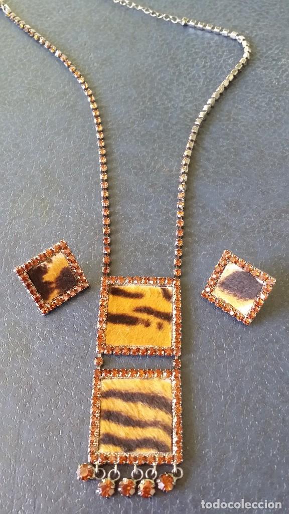 Joyeria: Collar y pendientes, piel - Foto 1