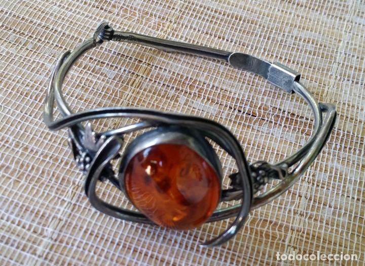 Joyeria: Pulsera brazalete, AMBAR y plata - Foto 4