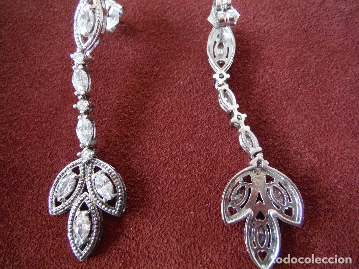 Joyeria: PENDIENTES LARGOS DE PLATA LEY 725 Y CIRCONITAS - Foto 2