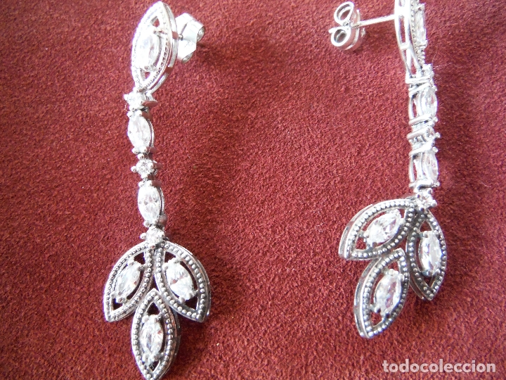 Joyeria: PENDIENTES LARGOS DE PLATA LEY 725 Y CIRCONITAS - Foto 3