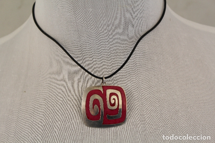Joyeria: colgante en plata de ley con cord&oacute;n negro - Foto 2