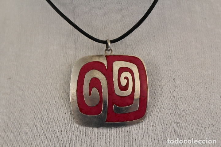 Joyeria: colgante en plata de ley con cord&oacute;n negro - Foto 1