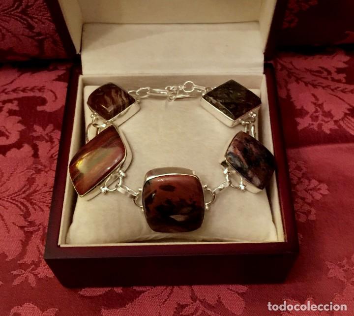 Joyeria: PULSERA CON JASPE OCE&Aacute;NICO - 46 GRAMOS. - Foto 2