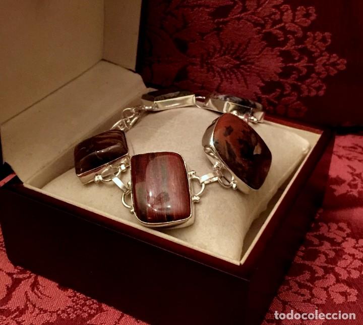 Joyeria: PULSERA CON JASPE OCE&Aacute;NICO - 46 GRAMOS. - Foto 3