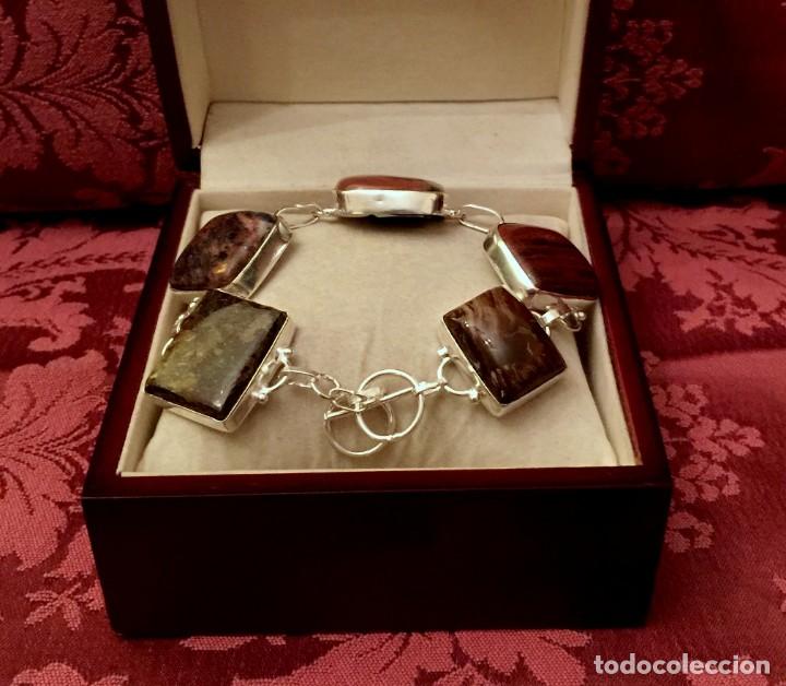 Joyeria: PULSERA CON JASPE OCE&Aacute;NICO - 46 GRAMOS. - Foto 4