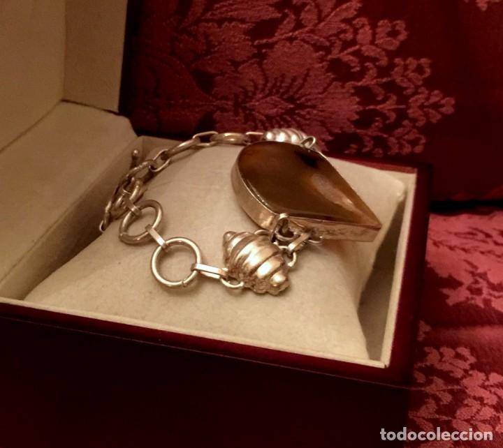 Joyeria: PULSERA CON &Aacute;GATA NATURAL CENTRAL - 21 GRAMOS. - Foto 2