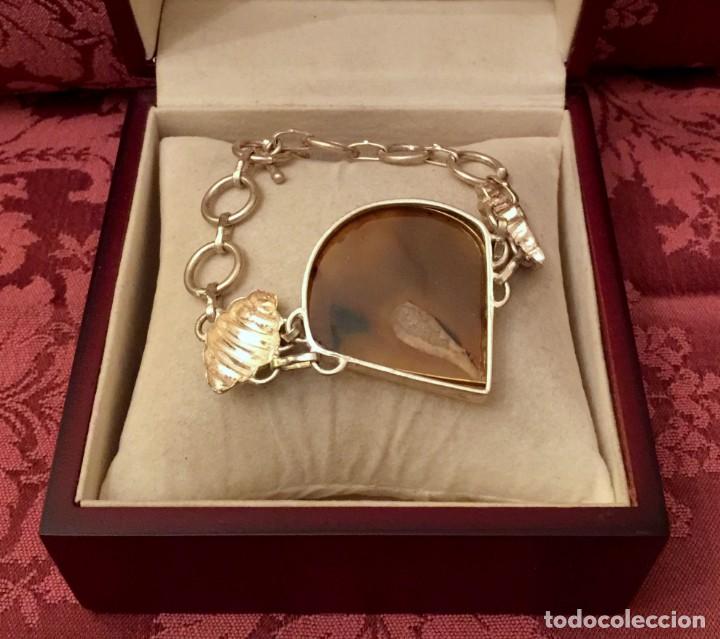 Joyeria: PULSERA CON &Aacute;GATA NATURAL CENTRAL - 21 GRAMOS. - Foto 4