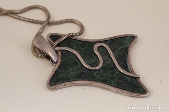 Joyeria: collar en plata de ley con cuarzo verde - Foto 2