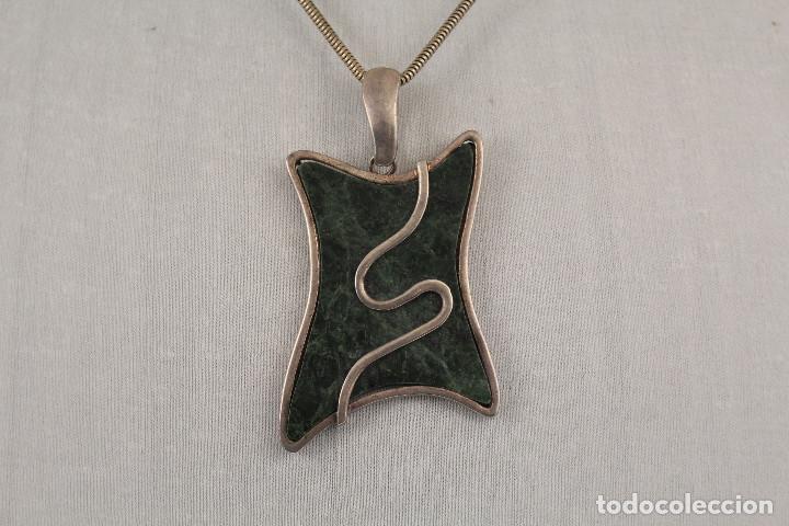 Joyeria: collar en plata de ley con cuarzo verde - Foto 1
