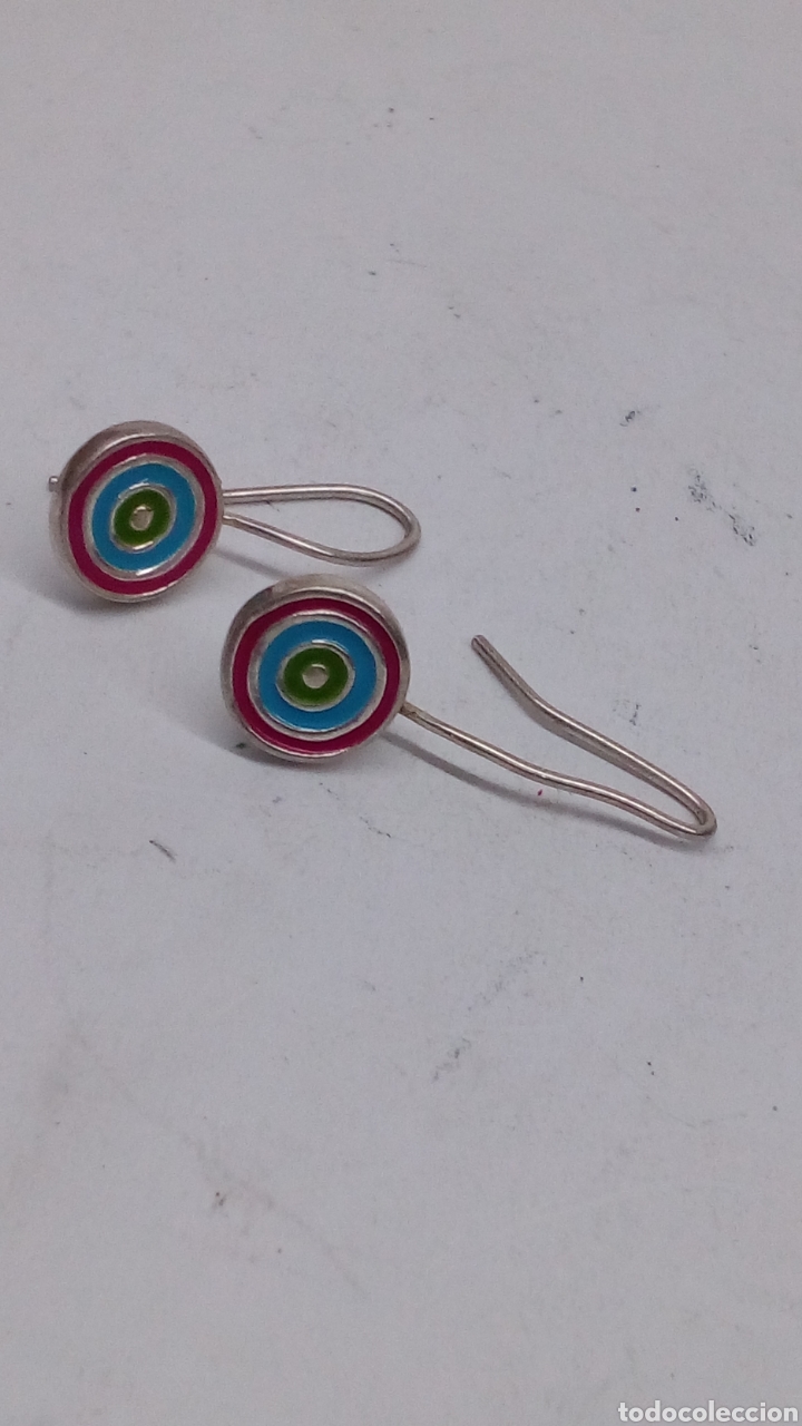 Joyeria: Pendientes plata y esmalte -BARBIE /P89 - Foto 1