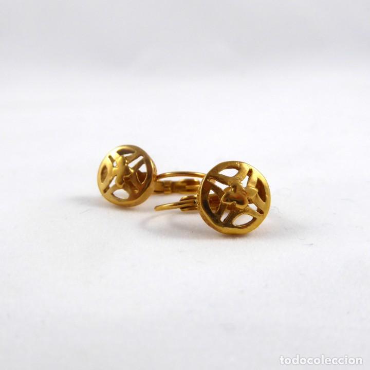 Joyeria: Pendientes vintage cierre catal&aacute;n y ba&ntilde;o de oro - Foto 1