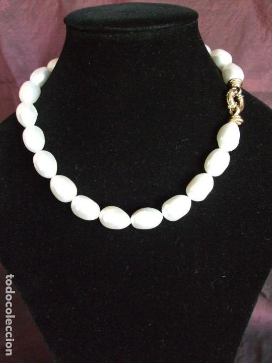 Joyeria: COLLAR DE PERLAS CURIOSA FORMA OVALADA . CIERRE MOSQUETON - Foto 3