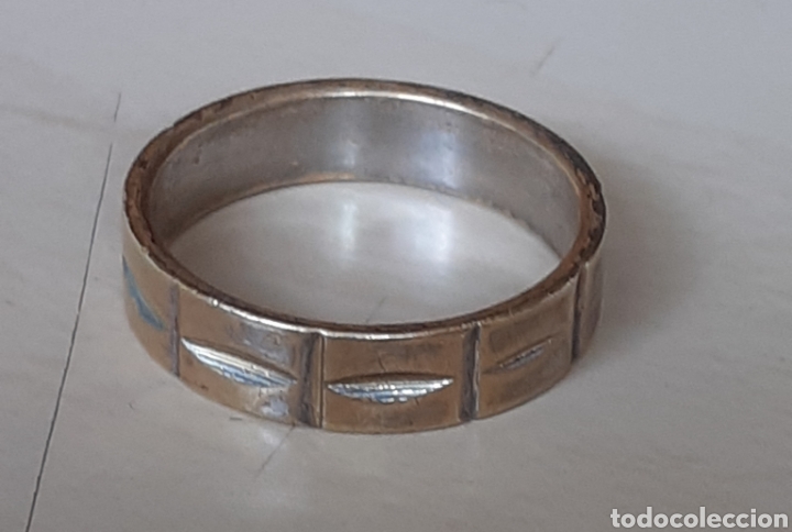 Joyeria: ANTIGUO ANILLO DORADO SIN GRABAR. - Foto 1