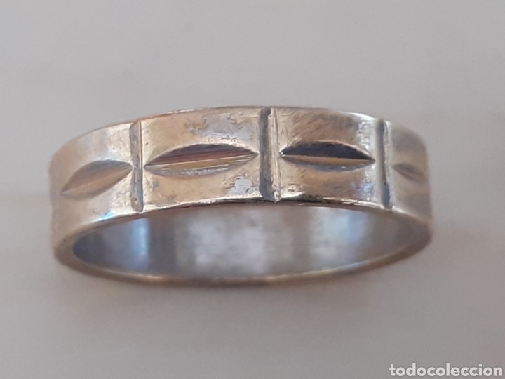 Joyeria: ANTIGUO ANILLO DORADO SIN GRABAR. - Foto 4