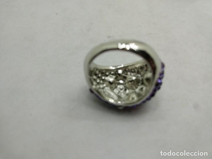 Joyeria: ANILLO CHAPADO ORO BLANCO CON PEDRERIA - Foto 3