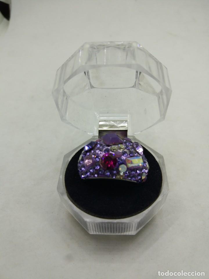 Joyeria: ANILLO CHAPADO ORO BLANCO CON PEDRERIA - Foto 4