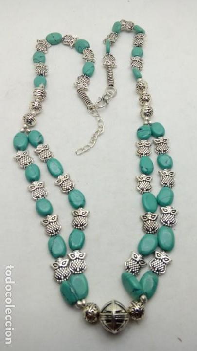 Joyeria: GARGANTILLA DE PLATA CON TURQUESAS - Foto 1