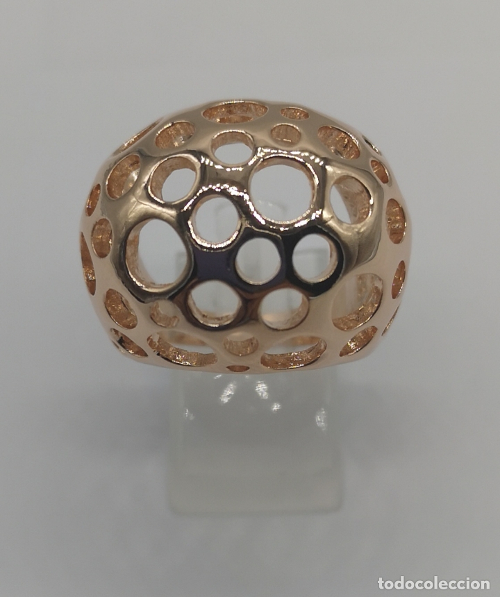 Joyeria: Espectacular anillo de dise&ntilde;o sofisticado de lujo con acabado en oro de 18k rosa . - Foto 4