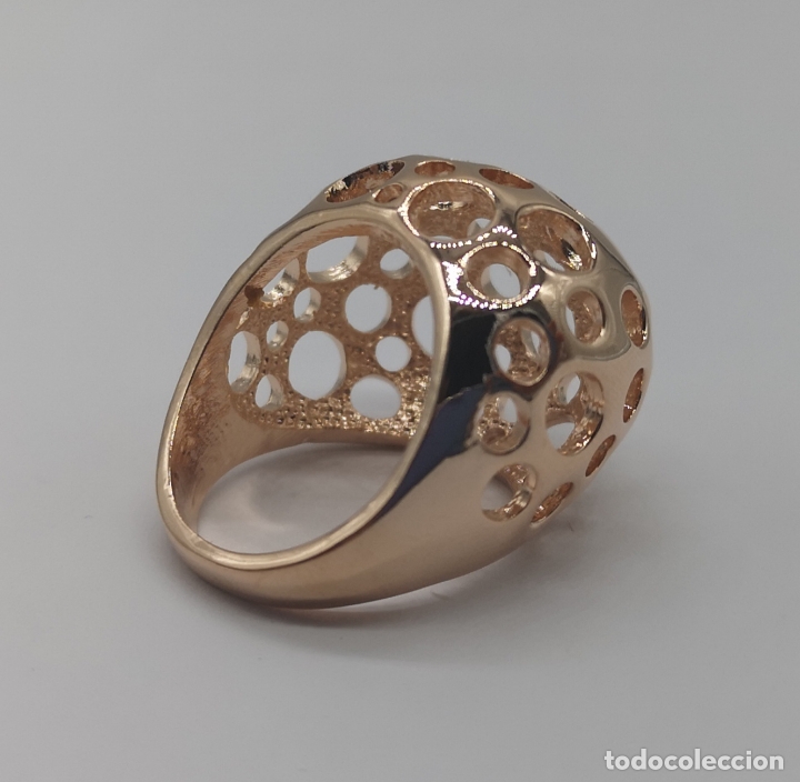 Joyeria: Espectacular anillo de dise&ntilde;o sofisticado de lujo con acabado en oro de 18k rosa . - Foto 5