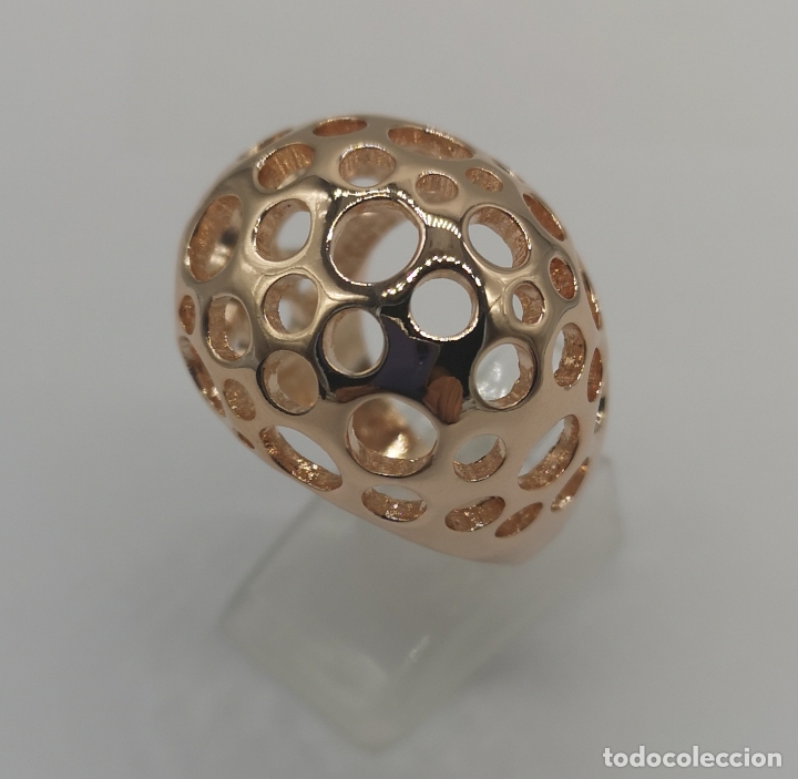 Joyeria: Espectacular anillo de dise&ntilde;o sofisticado de lujo con acabado en oro de 18k rosa . - Foto 1