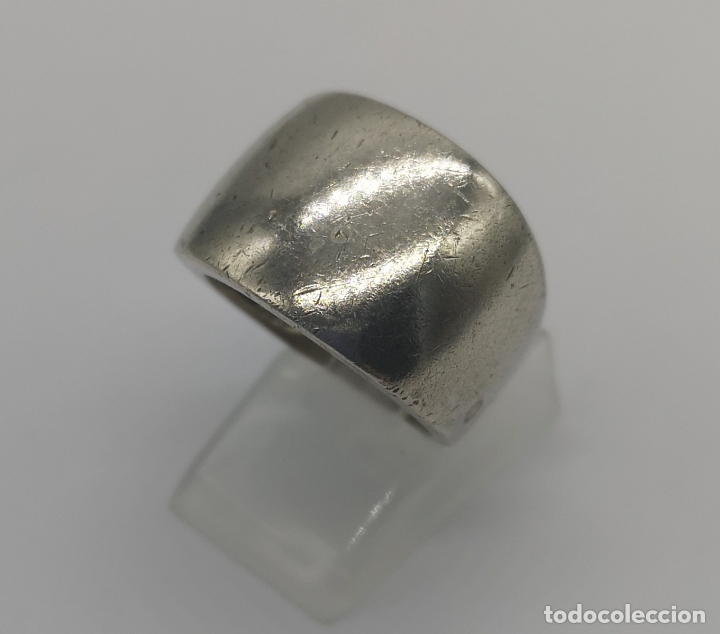 Joyeria: Anillo antiguo en plata de ley maciza contrastada . - Foto 3
