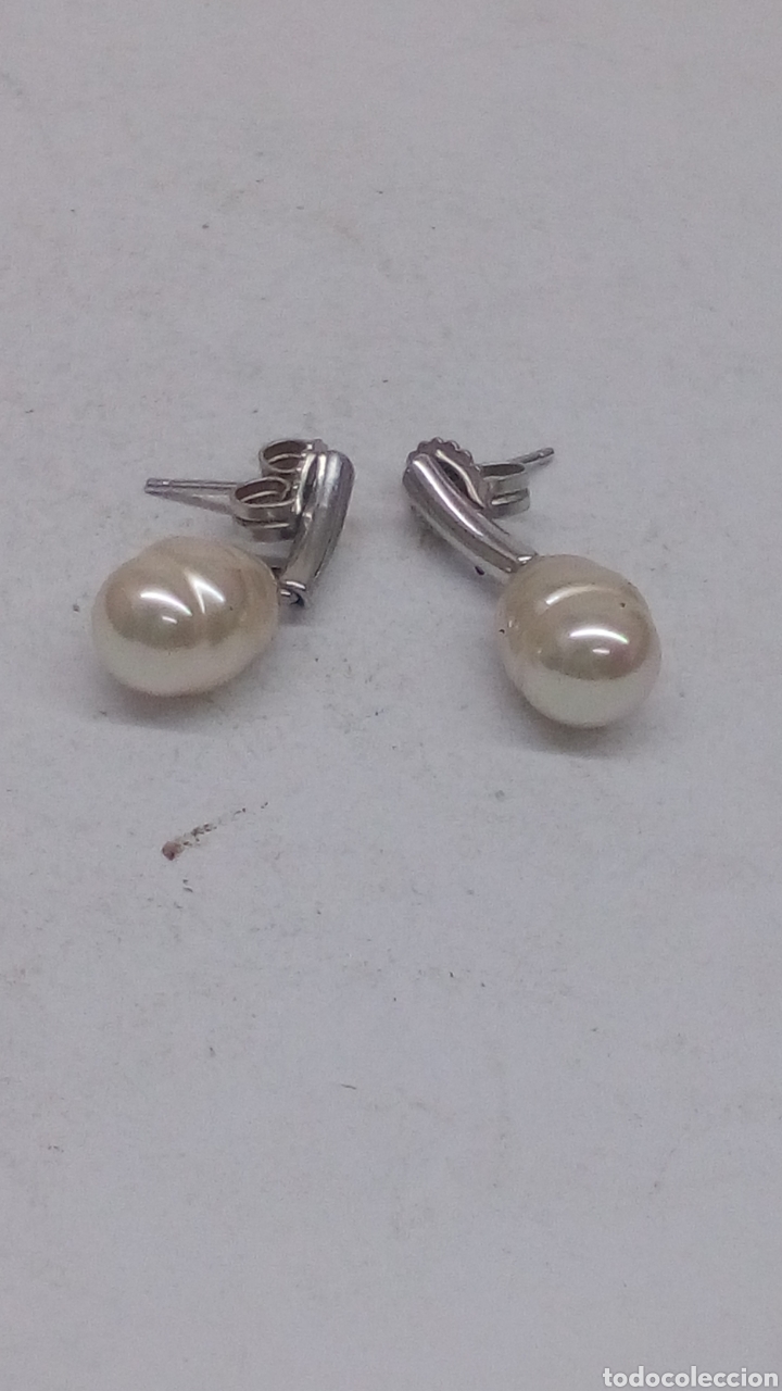 Joyeria: Pendientes de plata y perlas/P197 - Foto 3