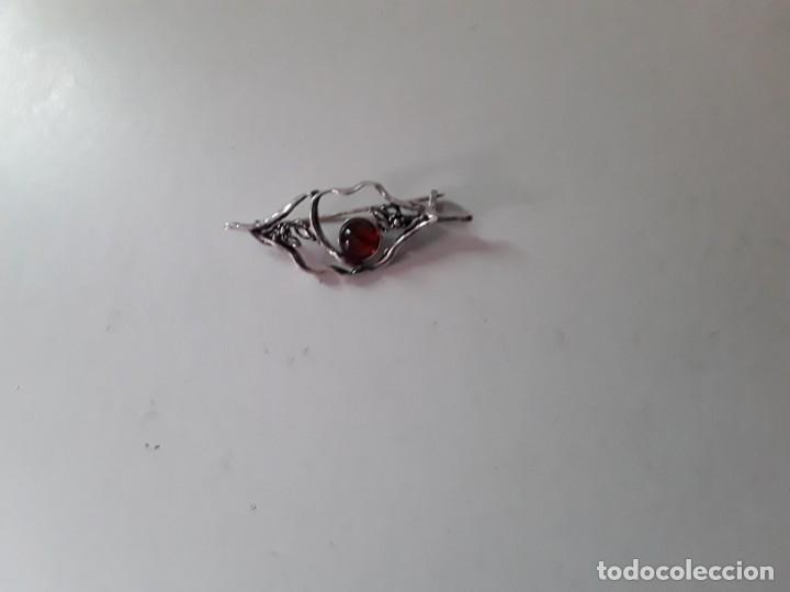 Joyeria: Broche de plata con contraste 925 y cabuj&oacute;n anaranjado - Foto 6