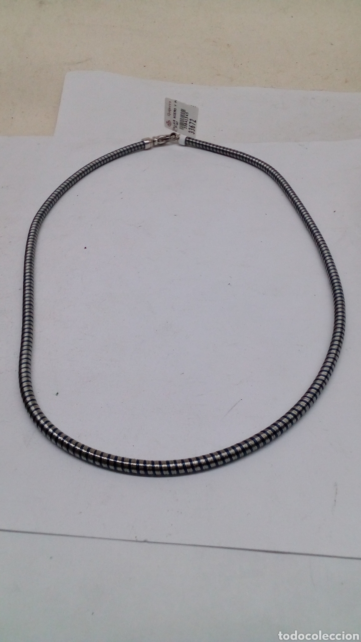 Joyeria: Collar Guijarro acero y plata - Foto 1