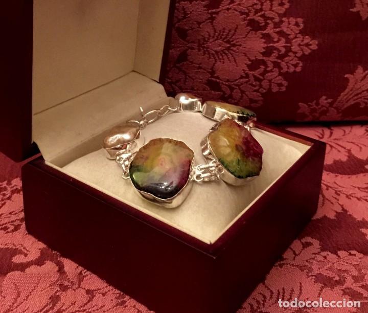 Joyeria: PULSERA CON CUARZOS SOLARES Y PERLAS BARROCAS - 46 GRAMOS. - Foto 2