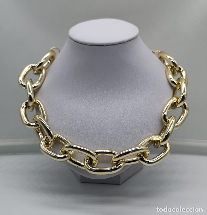 Joyeria: Moderna y sofisticada gargantilla de grandes argollas con ba&ntilde;o de oro . - Foto 3
