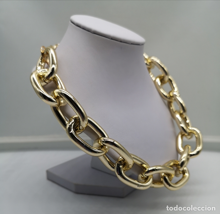Joyeria: Moderna y sofisticada gargantilla de grandes argollas con ba&ntilde;o de oro . - Foto 4